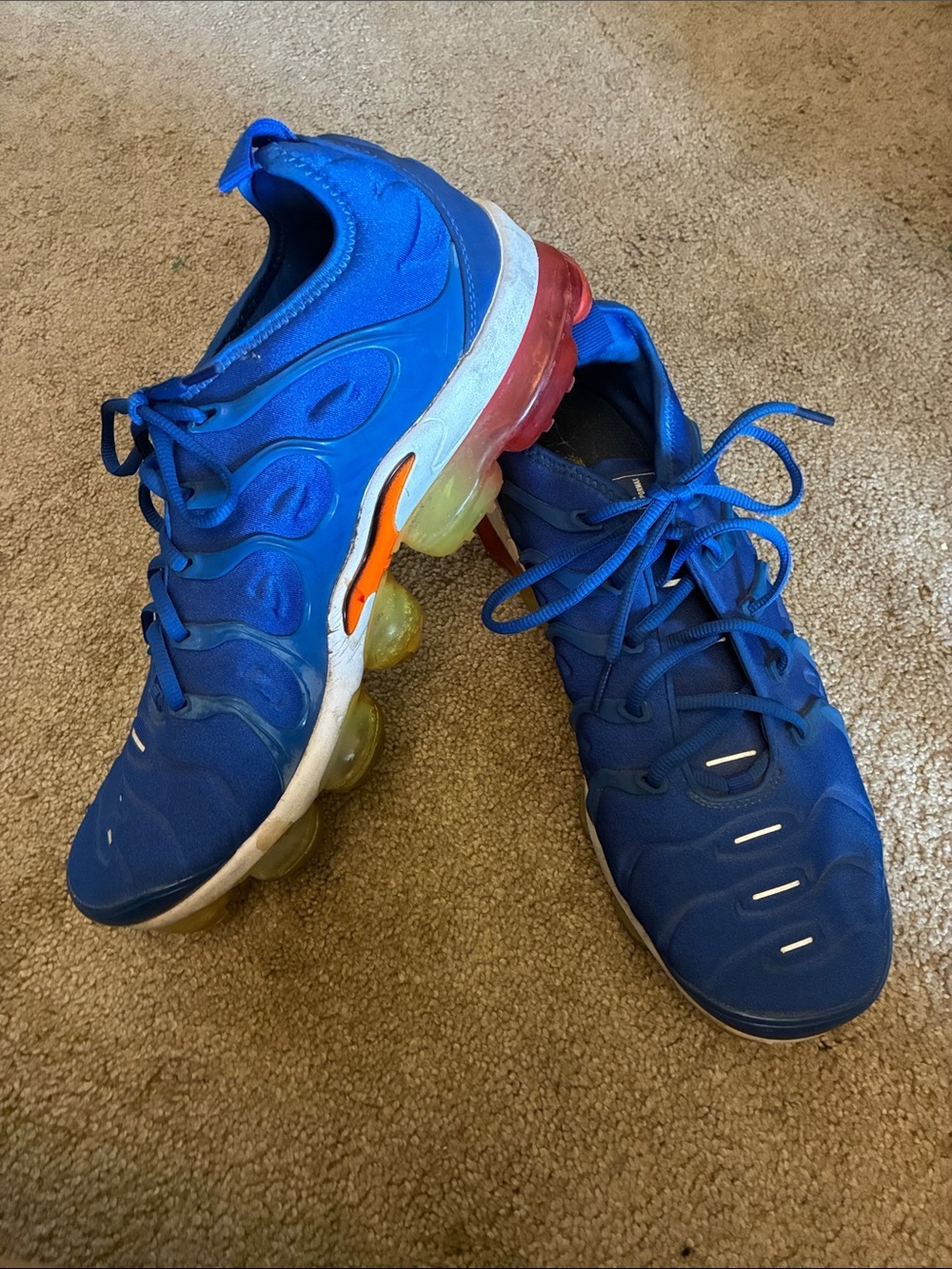Nike Air VaporMax Plus Game Royal Blue Orange size 11